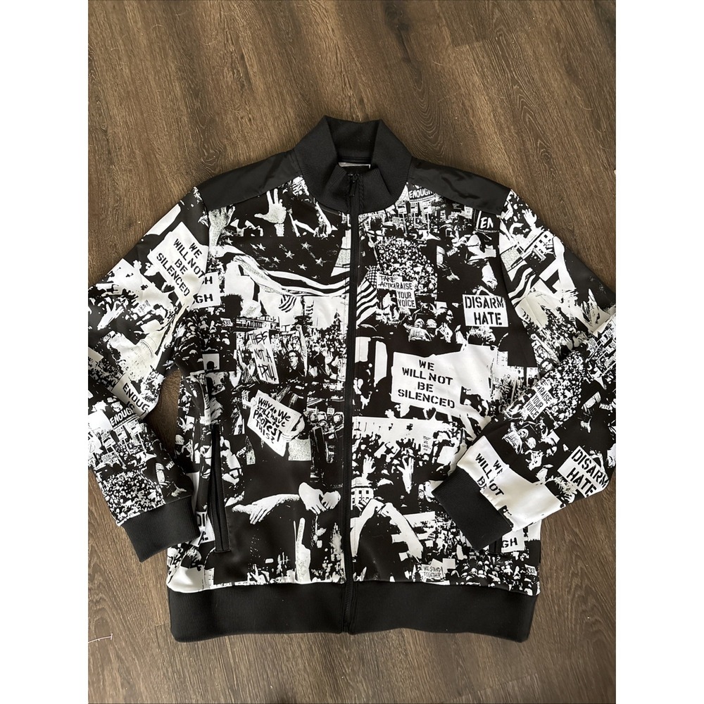 VTG Y2K AOP Sean John BLM "Don't Shoot" Protest Jacket 2XL Men's Black/White